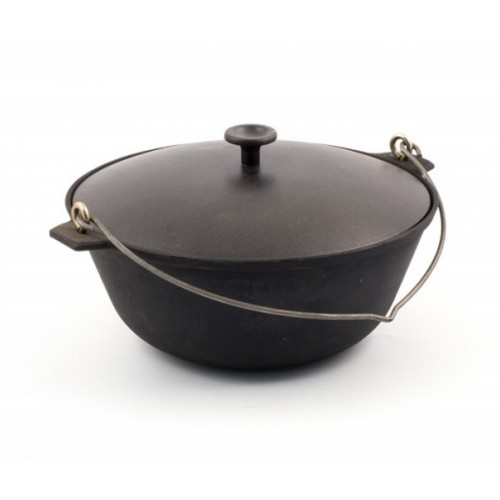 Казан чугунный 4л. Камская К41д дужка, алюм.крышка