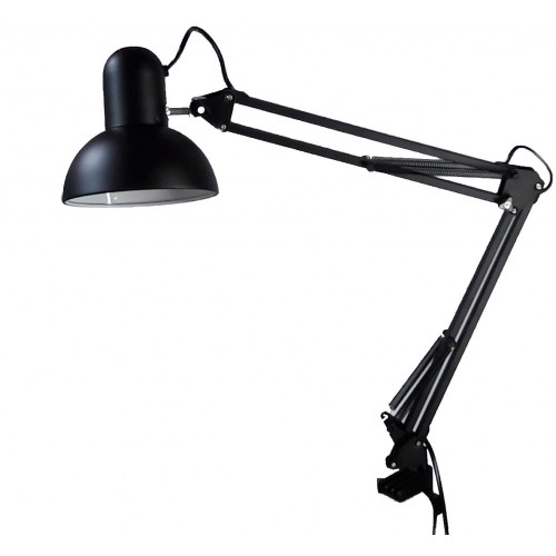 Светильник настольный Уютель UT-800B E27 60W, на струбцине, чёрный