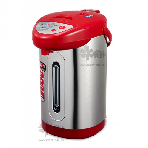 Чайник-термос SAKURA SA-346RS (5,0л.) красн металл.