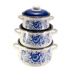 Набор посуды 6пр. 1с408 Гжель (2л+4л+5,5л)