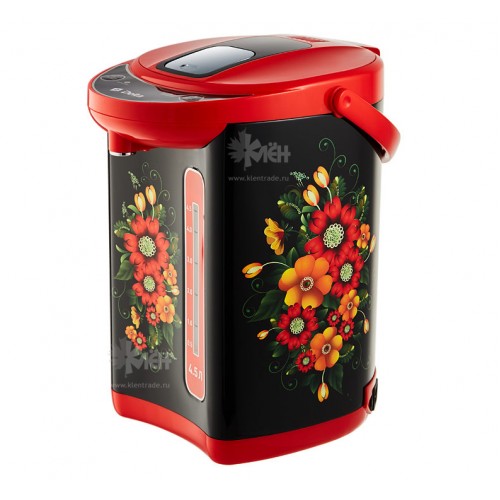 Чайник-термос DELTA DL-3035 4,5л ""Русские мотивы"" 1000Вт. чёрн.