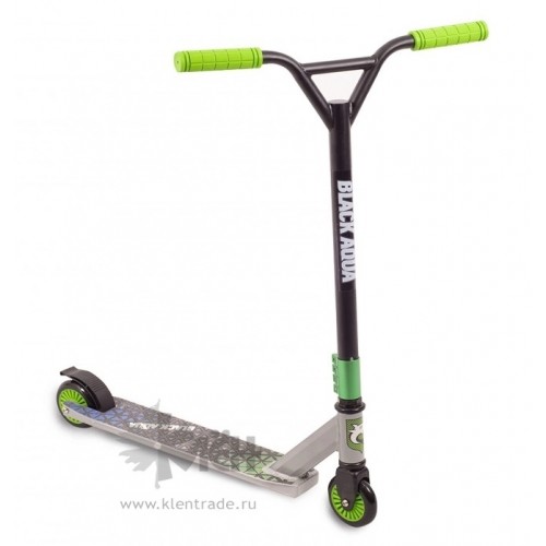 Самокат трюковой STUNT SCOOTER-3 чёрно-зелёный