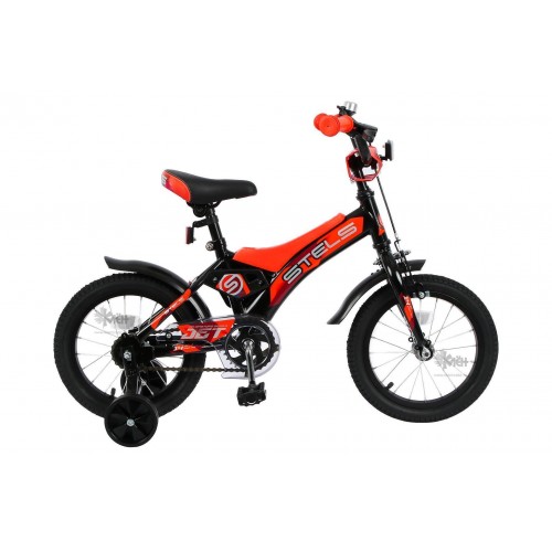 Велосипед 14"" STELS Jet чёрный/оранжевый