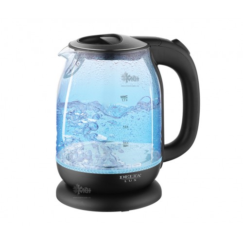 Чайник DELTA LUX DL-1206B 1,7л., 2200Вт. стек, черн.
