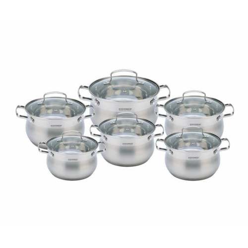 Набор посуды 12пр. VISSNER VS-50627 Gloria (2,1л+2,9л*2+3,9л*2) подходит для индукции