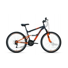 Велосипед 26"" ALTAIR MTB FS 1.0 двухподвес, рост 18"", 18ск., тёмно-серый/оранжевый