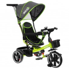 Велосипед 3-х кол. Micio Veloce крыша-капюшон, родит.вело-руч., салатов. 5290587
