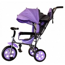 Велосипед 3-х кол. Лучик МАЛЮТ2 крыша-капюшон, родит.ручка, ПВХ кол., фиолетовый