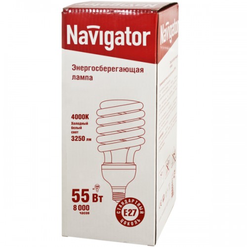 Лампа NAVIGATOR SH 55Вт 220В Е27 4000K/94078