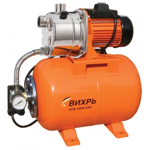 Станция водоснабжения Вихрь АСВ-1200/24Н 1200Вт., корпус нерж.сталь, напор 40м.