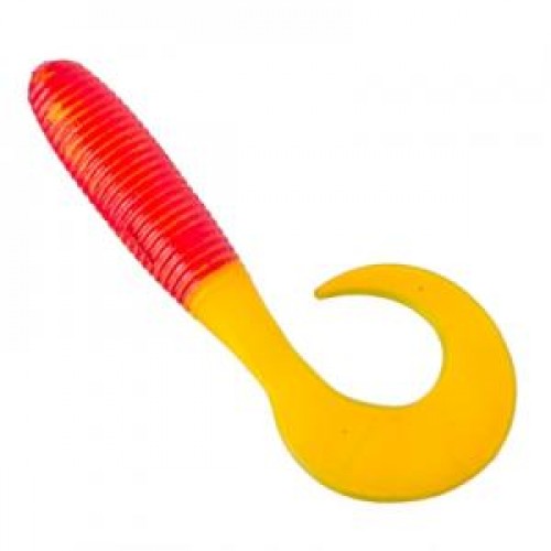 Мягкая приманка AZOR ПВХ твистер 58мм 2.8гр. 10шт в уп. красно-желтый 338-811