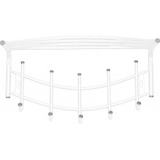 Вешалка настенная с полкой Nika Премиум-4 ВНП4 белый