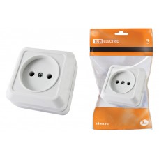 Розетка 1М О/У Ладога белая TDM SQ1801-0013