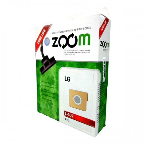 Мешки-пылесборники ZOOM L-407 синтетические 4шт. LG (ТВ-33)