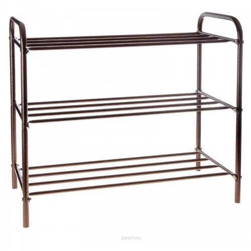 Этажерка для обуви Nika Комфорт3 ЭТК3/А медный антик