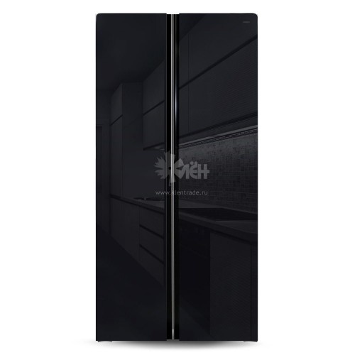 Холодильник Ginzzu NFK-462 черн стекло SBS inverter