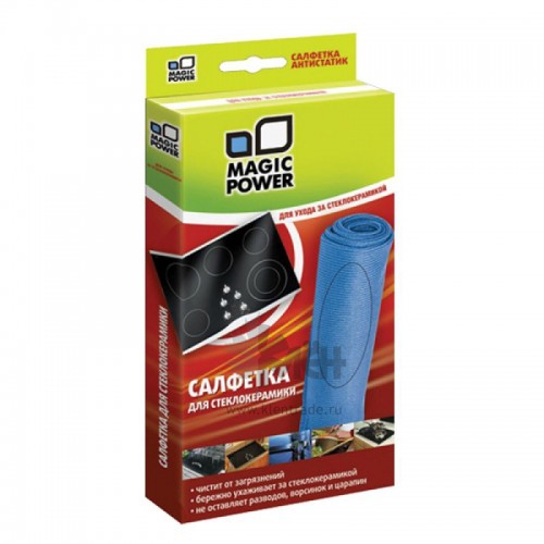 Микрофибровая салфетка д/стеклокер.поверхн. MP-502