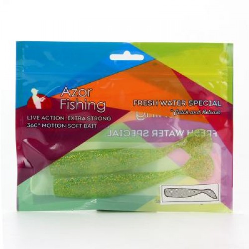 Приманка AZOR мягкая Виброхвост 5,5 силикон Премиум 135мм 2шт 145-084