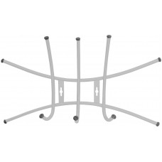 Вешалка настенная Nika 3 крючка Премиум ВНП1 серебряный