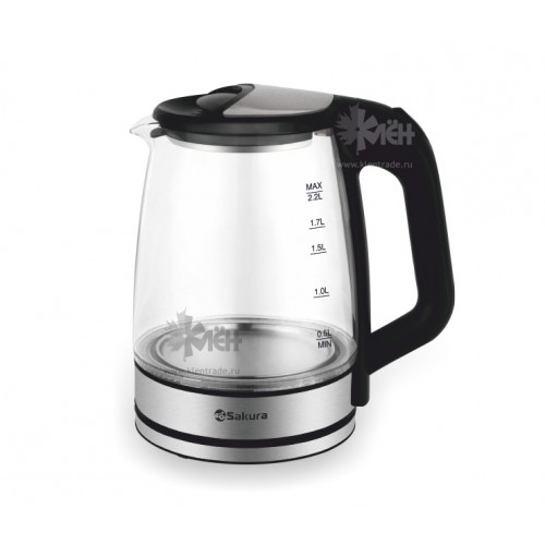 Чайник SAKURA SA-2722 BK(2,2л.) стекл.подсв