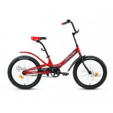 Велосипед 20"" FORWARD Scorpions 1.0 рост 10,5, 1ск., красный/чёрный