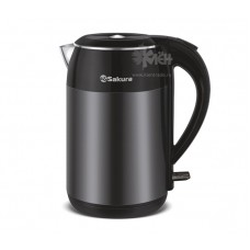 Чайник SAKURA SA-2154MBK (1,8л.) нерж мет черн д