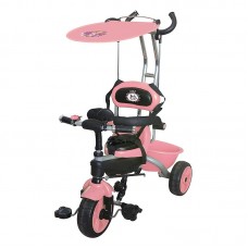 Велосипед 3-х кол. Jack&Lin крыша-тент, родит.вело-ручка JL-BCL091801 розовый