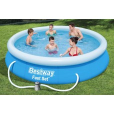 Бассейн Bestway Fast Set 57274 366*76см. с надувным бортом с фильтрующим насосом