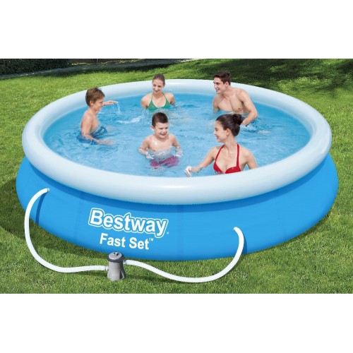 Бассейн Bestway Fast Set 57274 366*76см. с надувным бортом с фильтрующим насосом