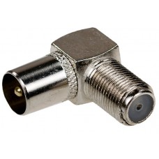 Переходник F гн - TV шт. метал .угл