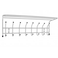 Вешалка настенная с полкой Nika 8 крючков ВП8/С серебряный