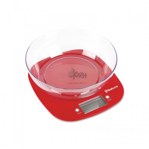 Весы кухонные SAKURA SA-6078R 7кг. красн