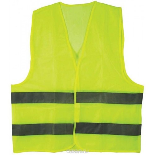 Жилет со светоотражательными полосками салатовый XL