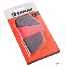 Набор ключей шестигранников ЕРМАК 9шт. 1,5-10мм. 657-014