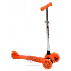 Самокат 3-ёх кол. Black Aqua MG002A руль 65-75см., светящ.колеса, оранжевый