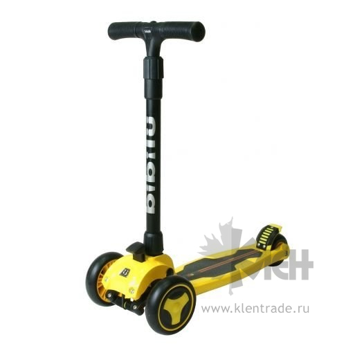 Самокат 3-ёх кол. BIBITU MAX K7 складной, до 70кг., жёлтый