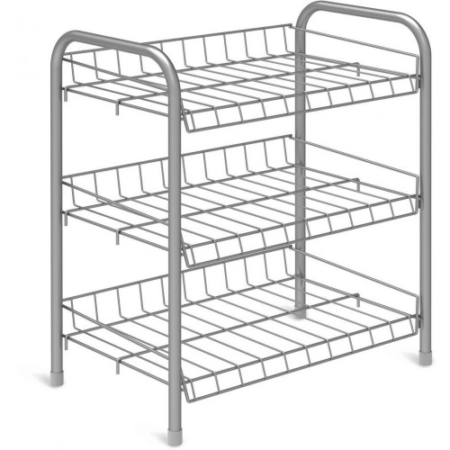 Этажерка для обуви Nika ЭТ4 серебряный