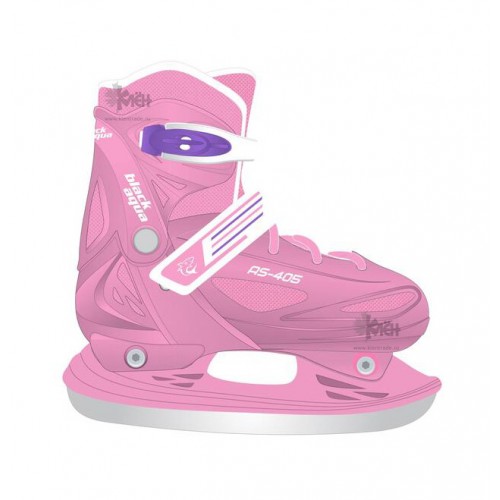 Коньки раздвижные 30-33p.BLACKAQUA АS-405 розовый