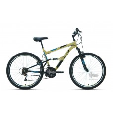 Велосипед 26"" ALTAIR MTB FS 1.0 двухподвес, рост 16"", 18ск., бежевый/чёрный