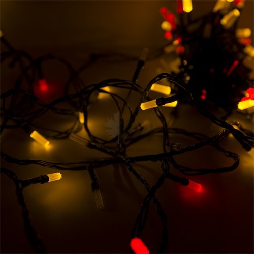 Гирлянда эл. с насадками ЛУЧИКИ 10м 100LED мультицвет тем-зел шн. SE-BEAM-110M