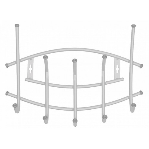 Вешалка настенная Nika 5 крючков Премиум ВНП3 серебряный