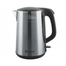 Чайник SAKURA SA-2156S (1,8л.) мат нерж/ черн