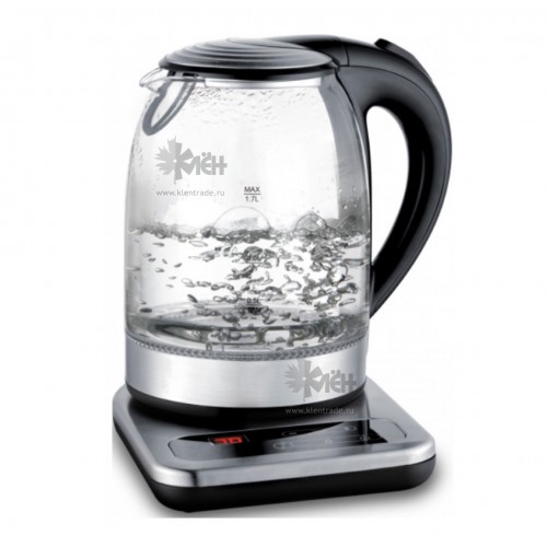 Чайник SAKURA SA-2724 DBK(1,7л.) стекл c подставкой