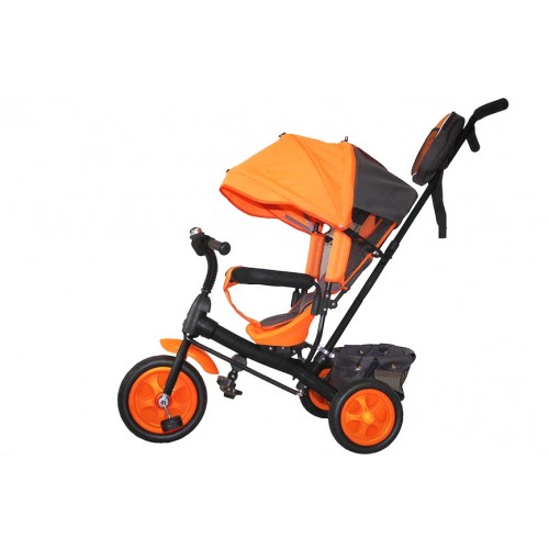 Велосипед 3-х кол. Лучик Vivat2 крыша-капюшон, родит.вело-ручка, оранжевый