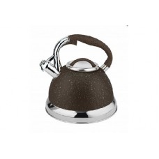 Чайник газовый 3,0л. EUROSTEK ESK-3072 коричн.мрамор, ручка коричн., д/всех видов плит