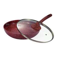Сковорода d26 VISSNER VS-7501-26 +крышка, кован.алюм., мрамор.покр., д/индукции