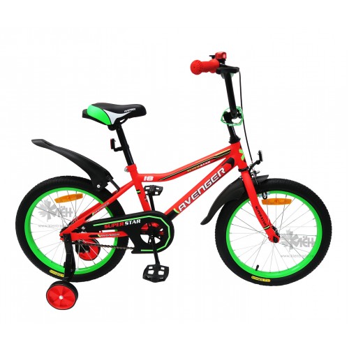 Велосипед 20"" AVENGER Super Star красный/чёрный