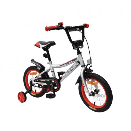 Велосипед 18"" AVENGER Super Star серый/красный