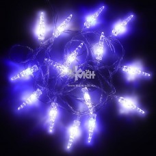 Гирлянда эл. с насадками Сосульки СНОУ БУМ 3м. 15LED бело-синий, пр.пр. 381-151
