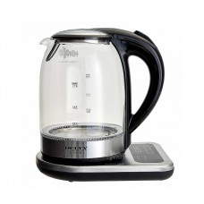 Чайник DELTA LUX DE-1002 1.7л. 2200Bт. стекло./уст темпер черн